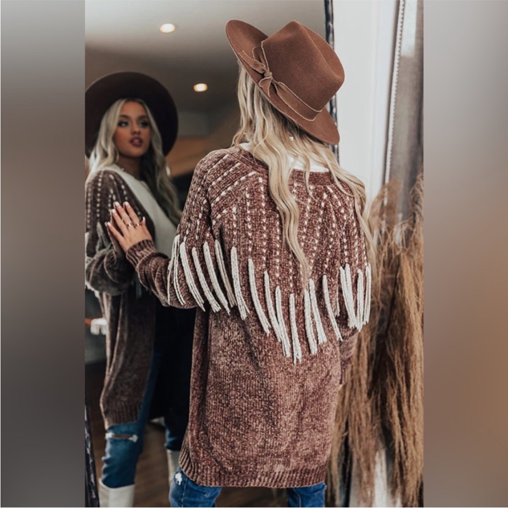 Entro Western Chenille Cardigan